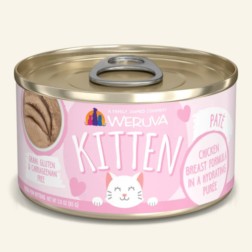 Weruva #3166 Kitten 85g Chicken Breast Formula in a Hydrating Purée 幼貓系列 雞胸 肉泥主食罐 85g (罐頭物料較軟,罐或有輕微凹陷但不影響品質)